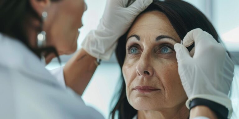 Ärztliche Beratung für einen Gesichtseingriff.