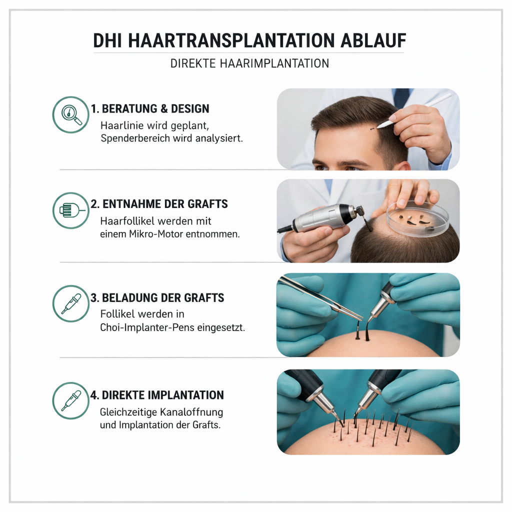 DHI hair transplantation in Turkey